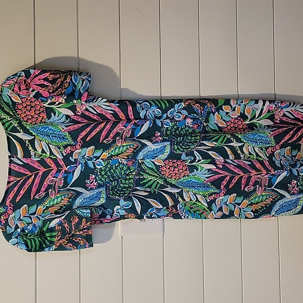 Lilly Pulitzer Colorful Patterned Dress Small Green/Pink - Picture 4 of 10